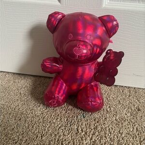Shiny pink teddy bear